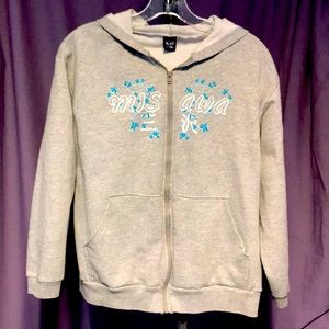 Zip up hooded sweatshirt